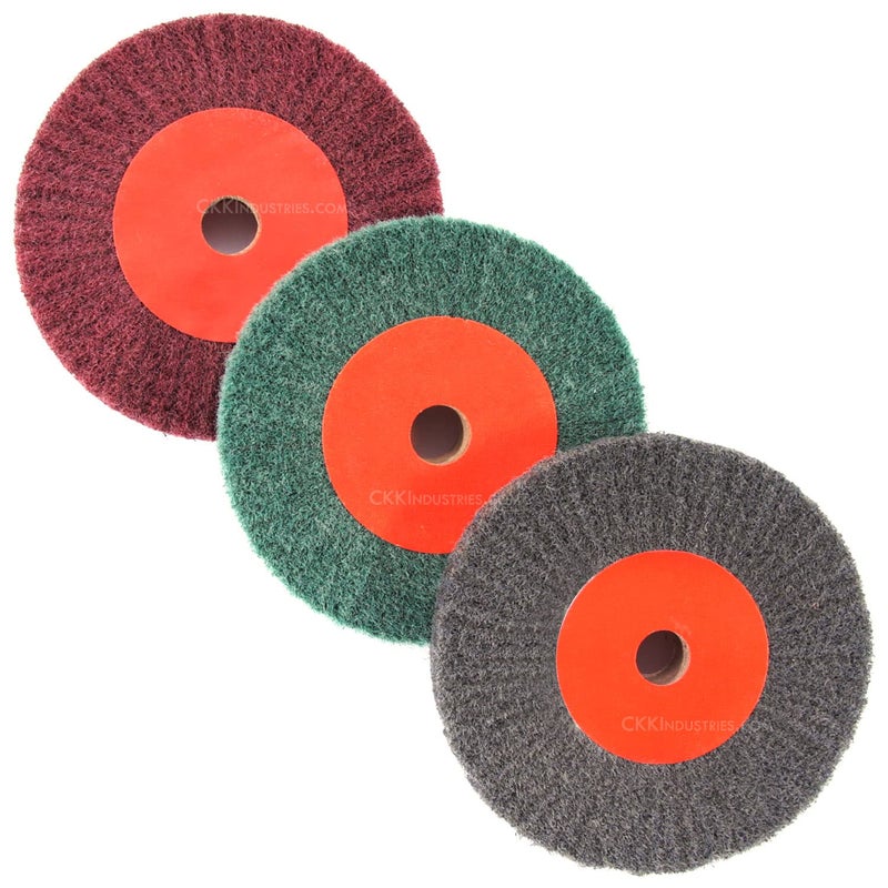 Holstex Abrasive Wheels - 3 Wheel Pro Combo Kit - (4.0 Dia. x 0.50 Thickness) - (400, 600, 800 Grits) - Image 1